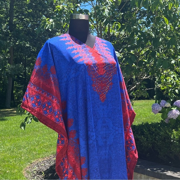 NWT Sante Beautiful Long Summer Kaftan Dress One Size - Picture 5 of 6